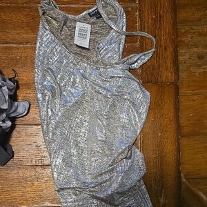 New With Tags Torrid Shiny Silver Tank Top
